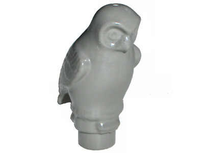 Animal, Bird, Owl Large, Rounded Features in Light Gray