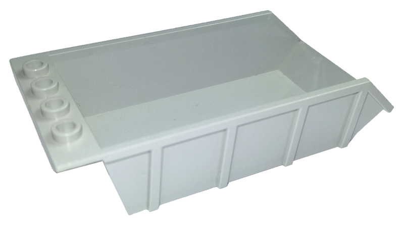 Tipper Bed 4 x 6, Open Studs in Light Gray