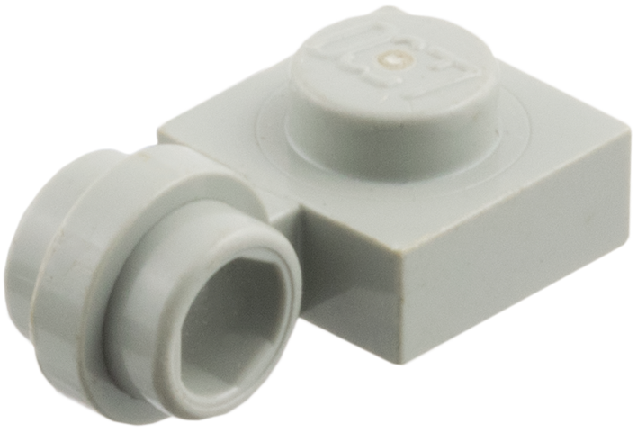 Plate Special 1 x 1 with Clip Light, Bar Hole [Thin Ring] in Light Gray