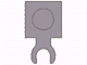 Plate Special 1 x 1 with Clip Vertical [Thin Open O Clip] in Light Gray