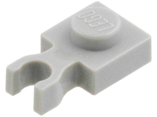 Plate Special 1 x 1 with Clip Vertical [Thin U Clip] in Light Gray