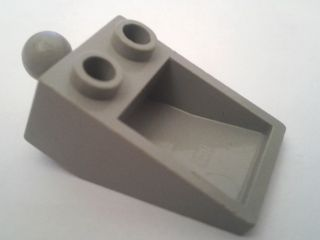 Construction Vehicle Bucket, Slope Inverted 33° 3 x 2 Hollow with Towball (Arm Piece) in Light Gray