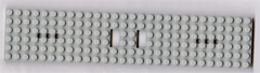 Vehicle Base, Train 6 x 28 with Two 1 x 2 Openings [3 Round Holes Each End] in Light Gray