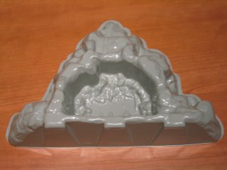 Baseplate Raised Cave without Studs in Light Gray