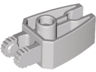Hinge 1 x 3 Locking with 2 Fingers and Claw End, 9 Teeth in Light Gray