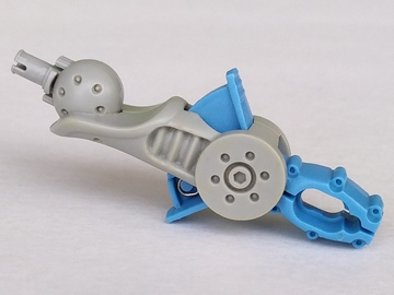 Large Figure Limb, Arm with Spring/Grabber (Nepol) in Light Gray