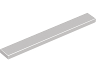 Tile 1 x 8 with Groove in Light Gray