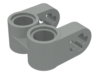 Technic Axle and Pin Connector Perpendicular Double Split in Light Gray
