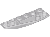 Brick Wedged, Curved Inverted 6 x 2 Left in Light Gray