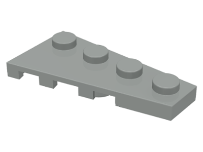 Wedge Plate 4 x 2 Right in Light Gray