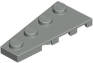 Wedge Plate 4 x 2 Left in Light Gray