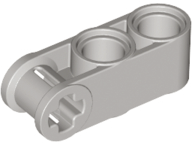 Technic Axle and Pin Connector Perpendicular 3L with 2 Pin Holes in Light Gray