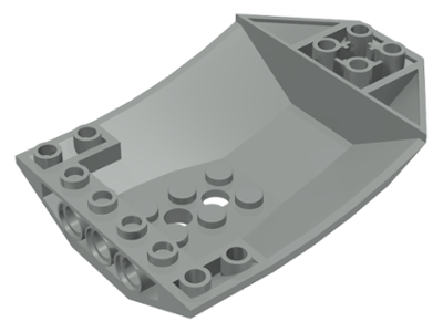Brick Wedged, Curved Inverted 8 x 6 x 2 Cockpit in Light Gray
