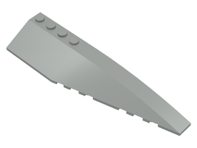 Brick Wedged, Curved 12 x 3 Right in Light Gray