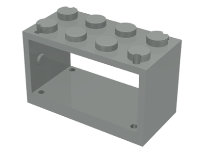 String Reel 2 x 4 x 2 Holder With Closed Studs in Light Gray