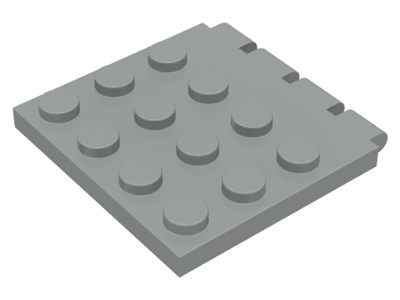 Hinge Vehicle Roof 4 x 4 in Light Gray