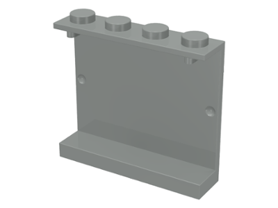 Panel 1 x 4 x 3 [Solid Studs] in Light Gray