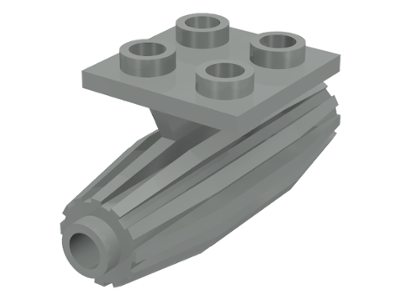 Engine, Strakes, 2 x 2 Thin Top Plate in Light Gray
