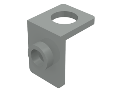 Minifig Neckwear Bracket [One Stud] in Light Gray