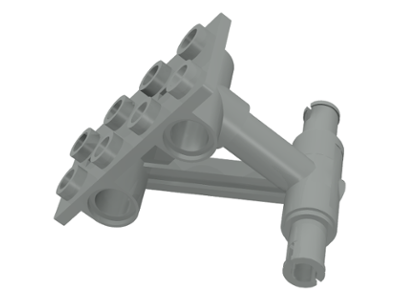 Plate Special 2 x 4 Thin 4 Holes, Struts and 2 Pins [Undercarriage] in Light Gray