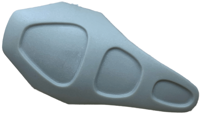 Large Figure Shield / Armor / Panel with 3 Recessed Sections in Light Gray