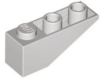 Brick Sloped Inverted 33° 3 x 1 with Internal Stopper and No Front Stud Connection in Light Gray