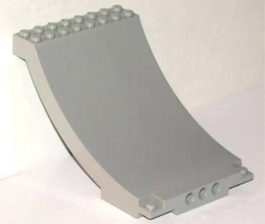 Sports Arena Section / Skateboard Ramp in Light Gray