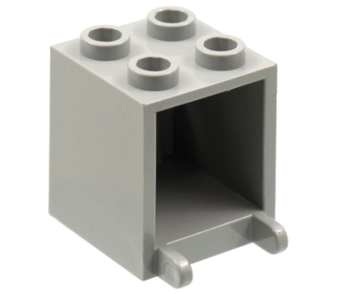 Box 2 x 2 x 2 [Hollow Studs] in Light Gray