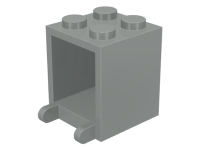 Box 2 x 2 x 2 [Solid Studs] in Light Gray