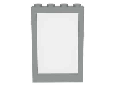 Window 1 x 4 x 5 with Fixed Glass in Light Gray