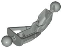Large Figure Skeletal, Limb, with 2 Ball Joints, and 1 Hole (Toa Nuva) in Light Gray