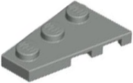 Wedge Plate 3 x 2 Left in Light Gray