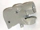 Animal Body Part, Elephant Head with Pin in Light Gray