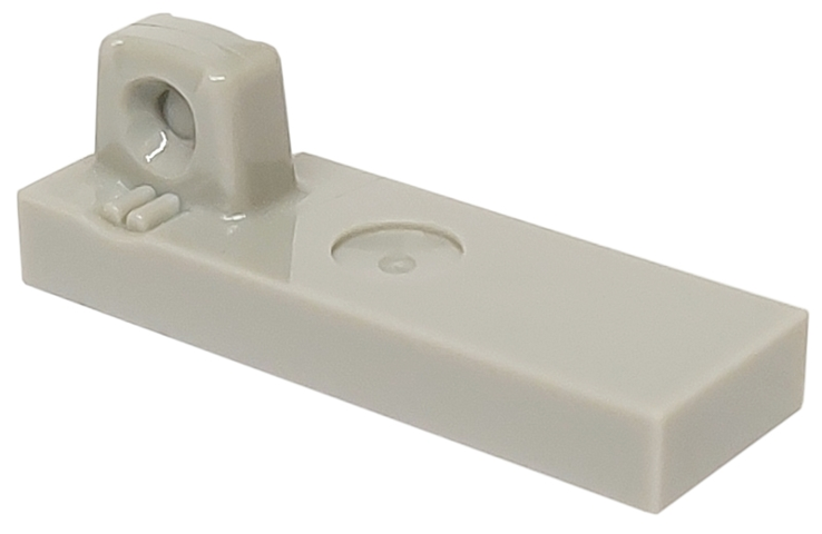 Hinge Tile 1 x 3 Locking with 1 Finger on Top in Light Gray