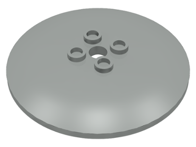 Dish 6 x 6 Inverted (Radar) with Hollow Studs in Light Gray