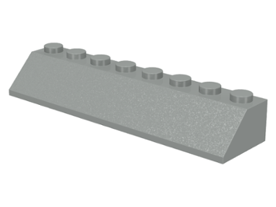 Brick Sloped 45° 2 x 8 in Light Gray