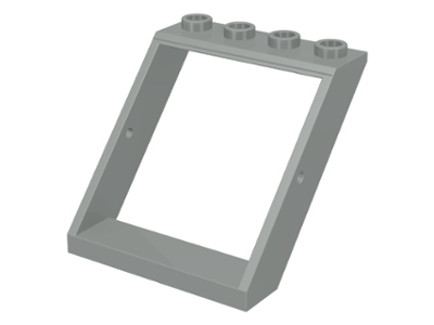 Window 4 x 4 x 3 Roof in Light Gray