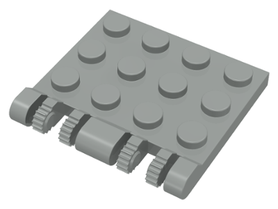Hinge Plate 3 x 4 Locking Dual 2 Finger, 9 Teeth in Light Gray