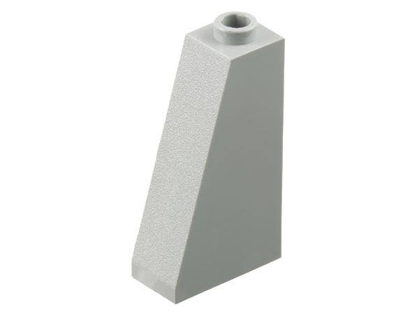 Brick Sloped 75° 2 x 1 x 3 with Open Stud in Light Gray