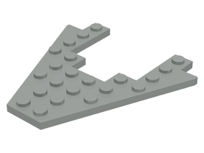 Wedge, Plate 8 x 8 with 4 x 4 Cutout in Light Gray