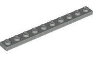 Plate 1 x 10 in Light Gray