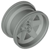 Wheel 56 x 34 Technic Racing Medium with 3 Pin Holes in Light Gray