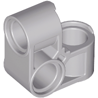 Technic Pin Connector Perpendicular 2 x 2 Bent in Light Gray