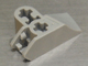 Technic Axle Connector 2 x 3 Perpendicular with Catch in Light Gray