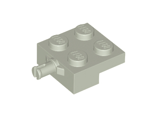 Plate Special 2 x 2 with Wheel Holder in Light Gray