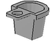 Minifig Neckwear Basket [D Style] in Light Gray