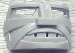 Large Figure Mask / Visor, Hockey Mask 5 with cheek cuts and teeth in Light Gray