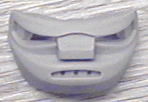Large Figure Mask / Visor, Hockey Mask 7 with teeth and scowl in Light Gray