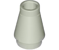 Cone 1 x 1 [No Top Groove] in Light Gray