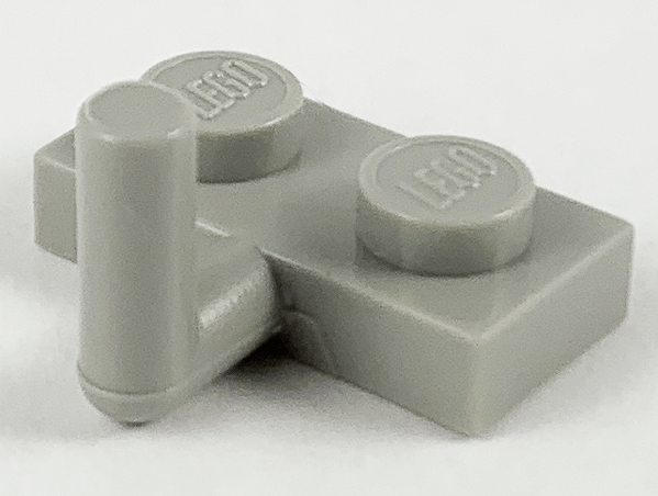 Plate Special 1 x 2 with Bar Up [Horizontal Arm 5mm] [Old Type] in Light Gray